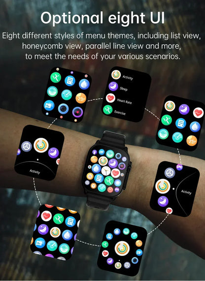 Gaines T900 Ultra 2 Smart Watch 49mm Series 8 2.3 "AMOLED Screen NFC Compass Waterproof For Apple Watch IWO Ultra 8 Smartwatch
