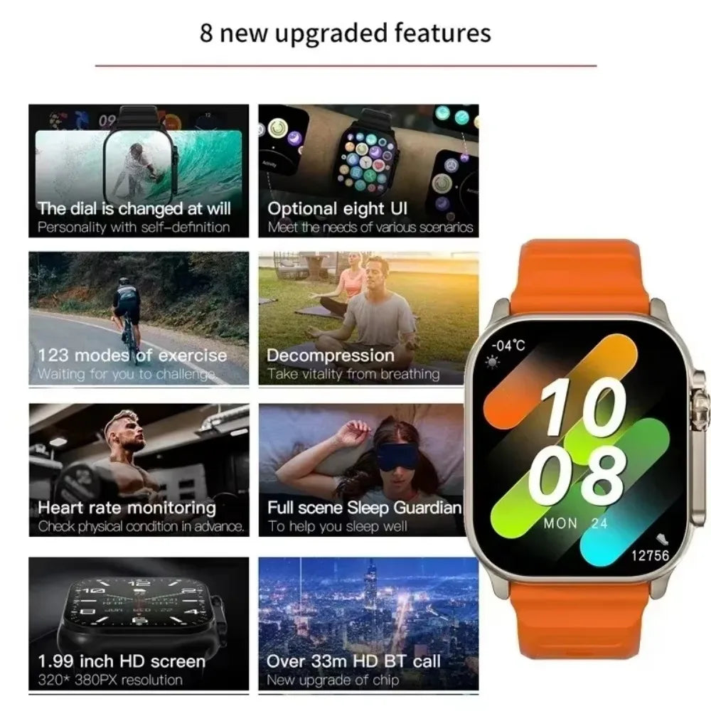 Gaines T900 Ultra 2 Smart Watch 49mm Series 8 2.3 "AMOLED Screen NFC Compass Waterproof For Apple Watch IWO Ultra 8 Smartwatch