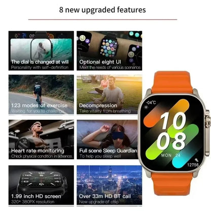 Gaines T900 Ultra 2 Smart Watch 49mm Series 8 2.3 "AMOLED Screen NFC Compass Waterproof For Apple Watch IWO Ultra 8 Smartwatch